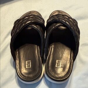 Fitflop Black Quilted Sandals